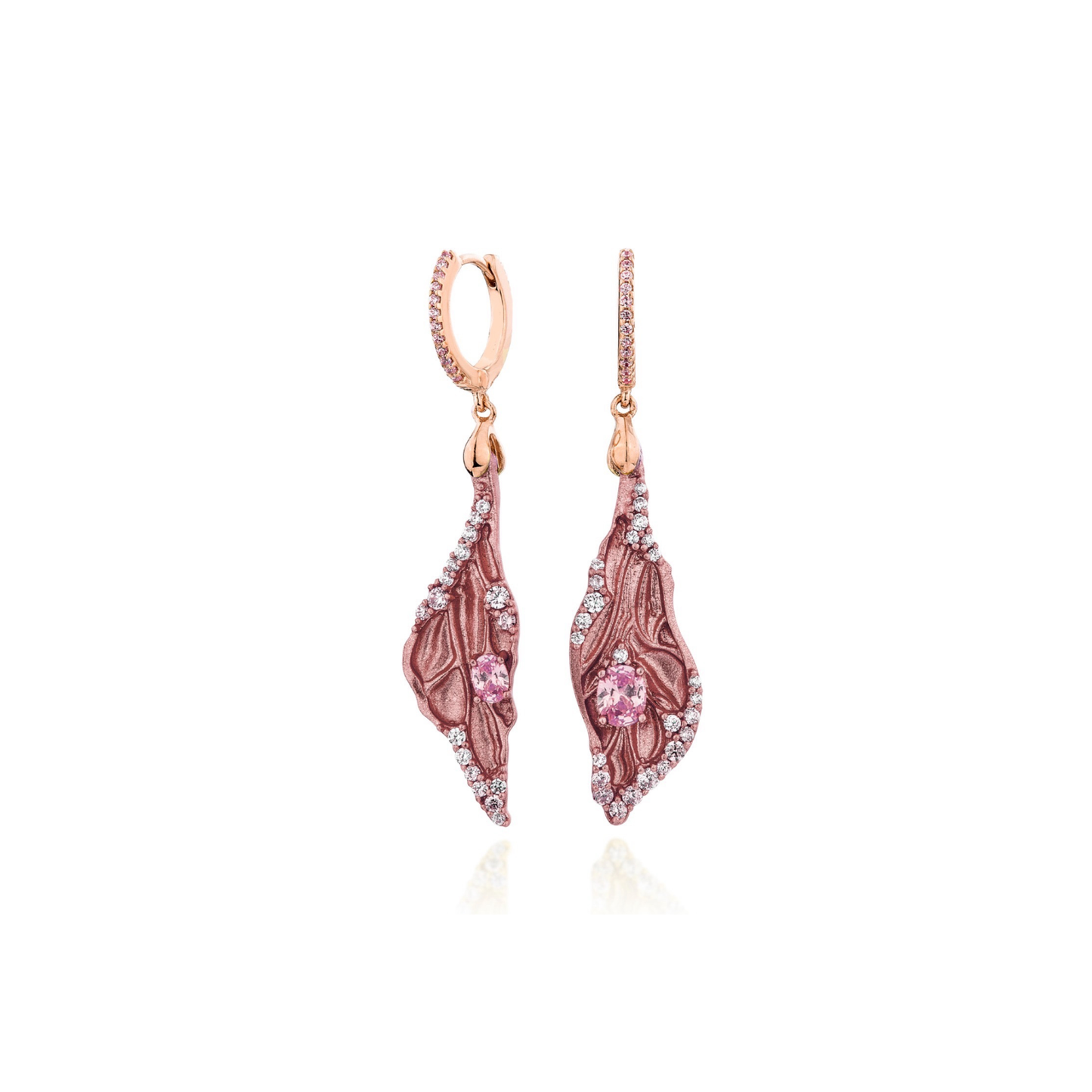 PINK ALUMINIUM DRAGONFLY EARRINGS
