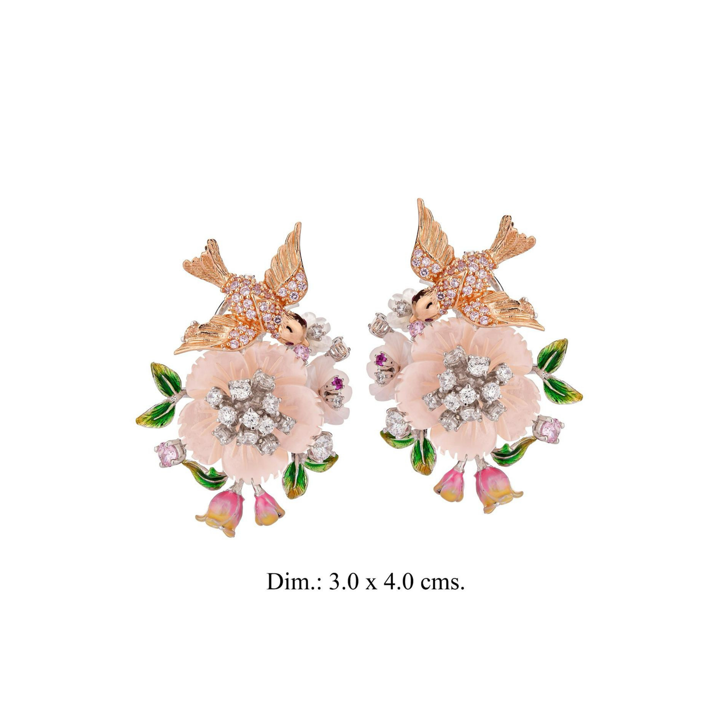 FLORAL BIRD EARRINGS