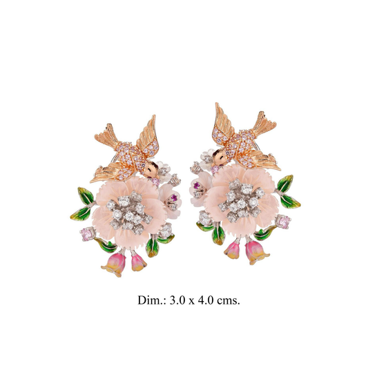 FLORAL BIRD EARRINGS