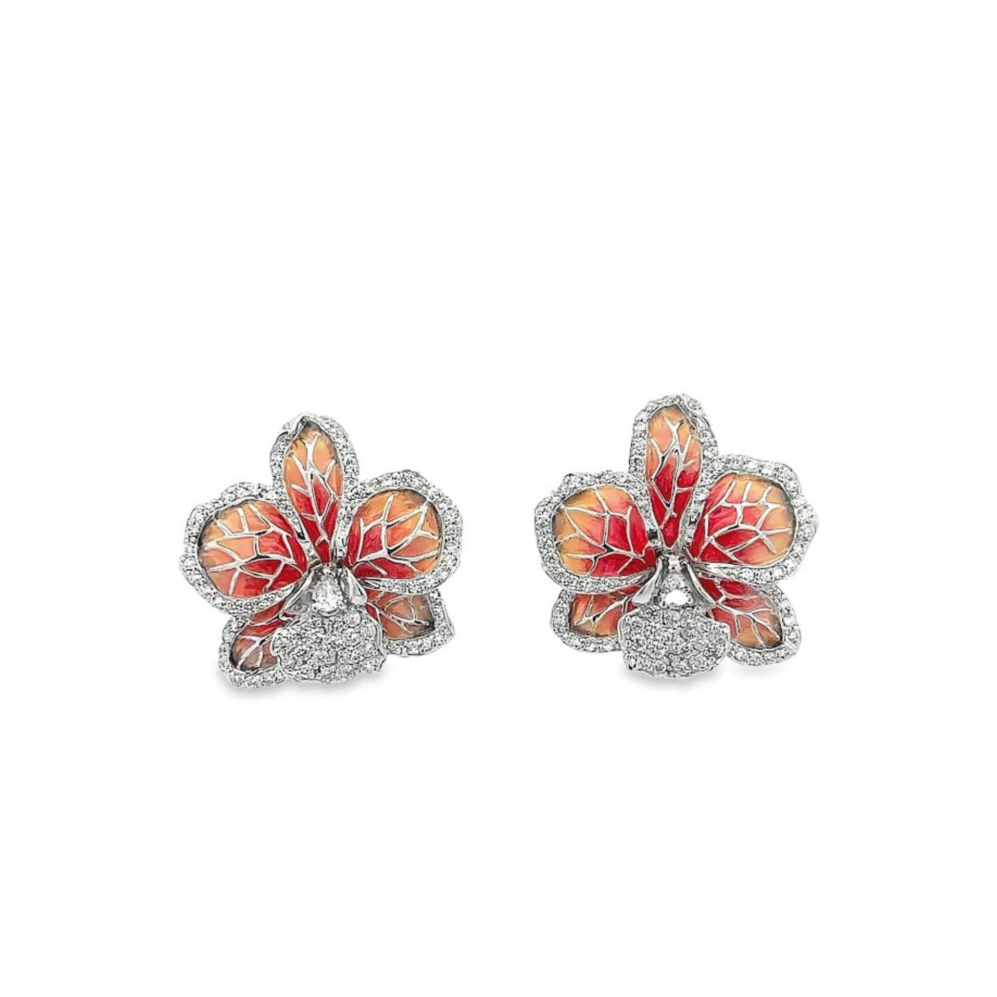 BLUSH PETAL ENAMEL EARRINGS