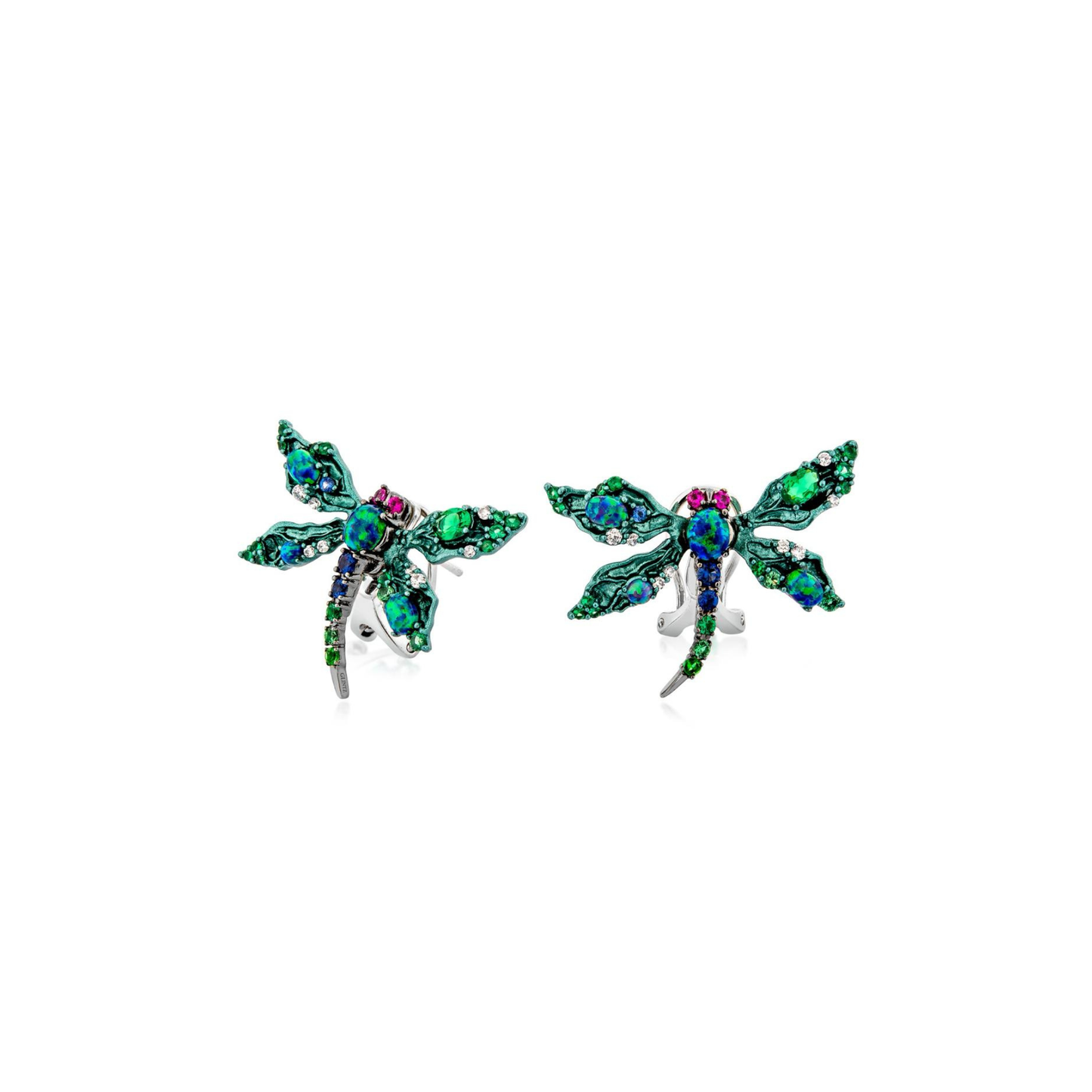 EMERALD WINGS DRAGONFLY EARRINGS