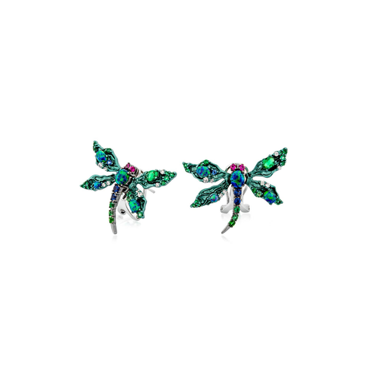 EMERALD WINGS DRAGONFLY EARRINGS