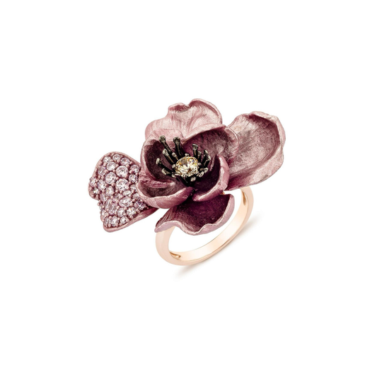 ALUMINIUM PINK PETAL RING