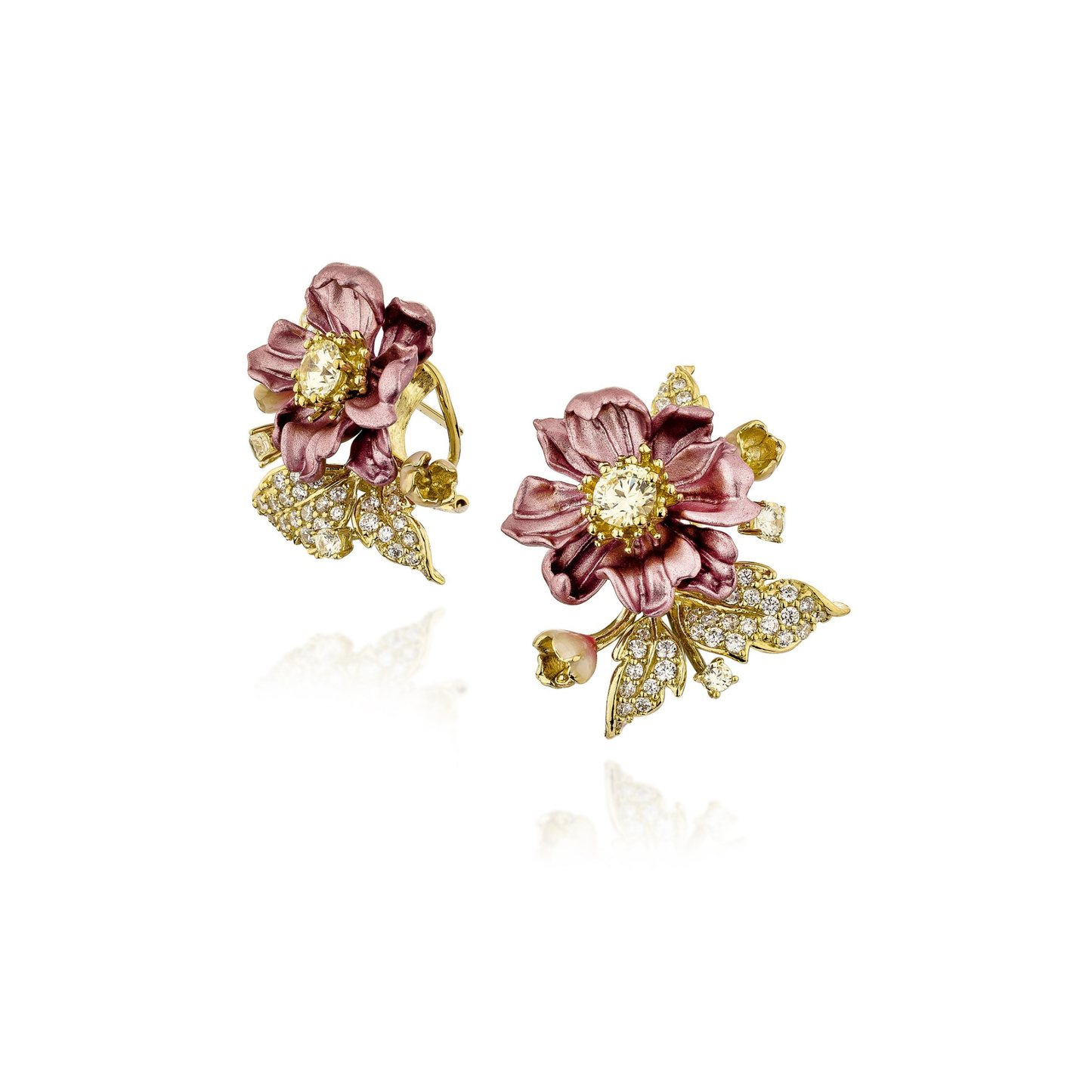 MAUVE BLOSSOM EARRINGS