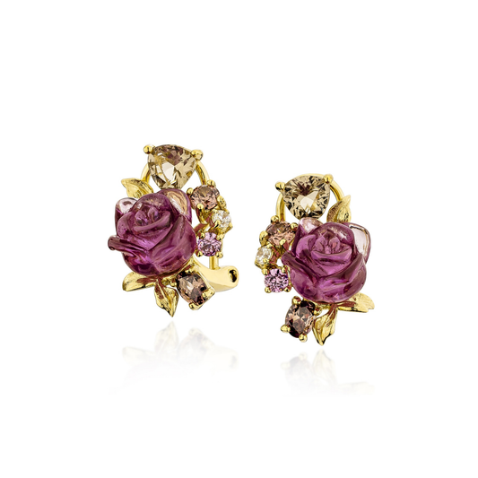 AMETHYST ROSE EARRINGS
