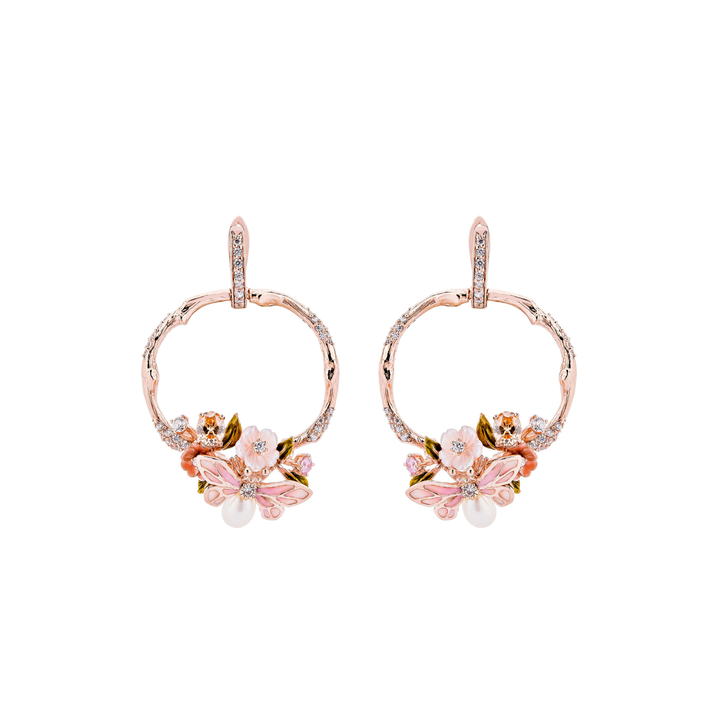 ROSE GARDEN HOOP EARRINGS